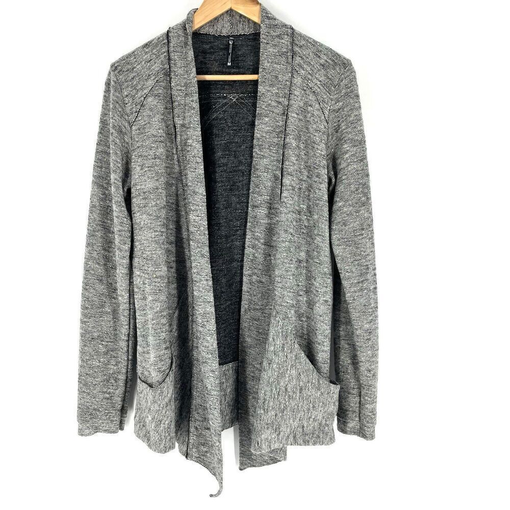 Kuhl Nova Wrap Cardigan Sweater Size Medium Womens Gray Heathered Wool Blend